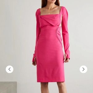 Jacquemus la montagne pink bodycon dress